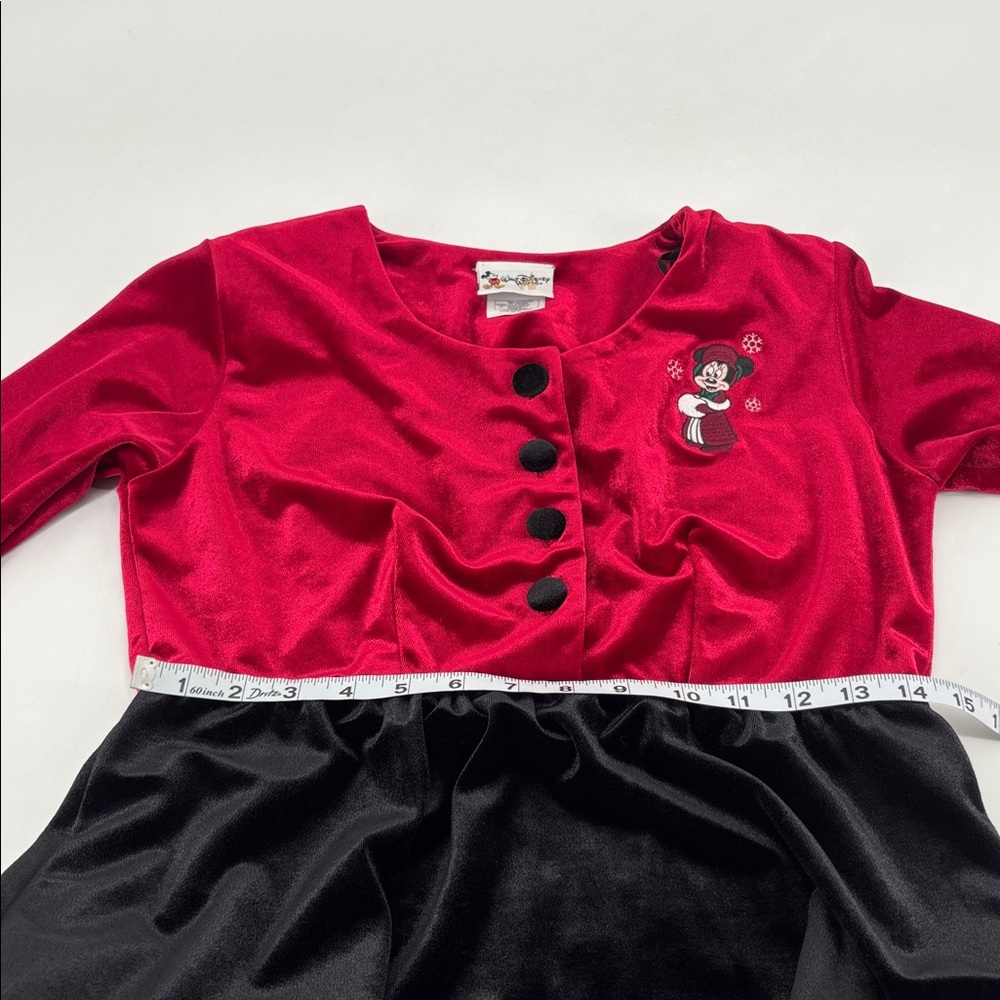 Walt Disney World Vintage 90’s Minnie Mouse Velvet Pin Up Girl Rockabilly Dress - Picture 13 of 16